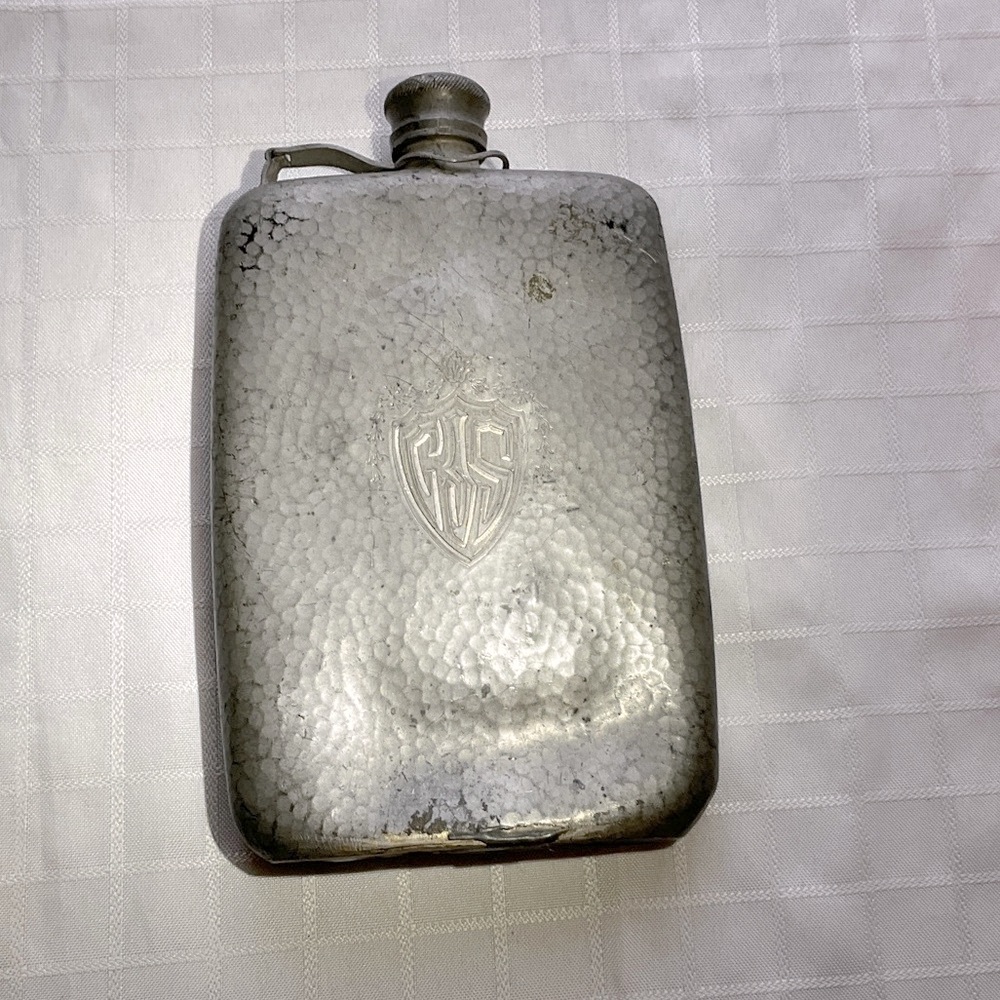 Antique Pewter Flask